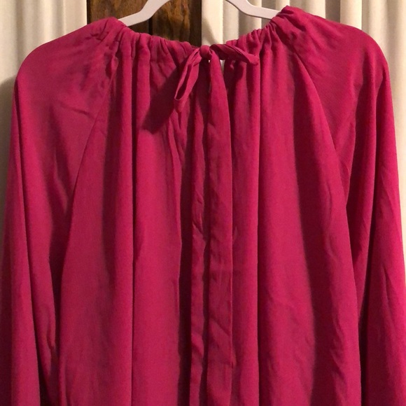 Scoop Pink Blouson Sleeve Back Bow Blouse - Picture 4 of 7